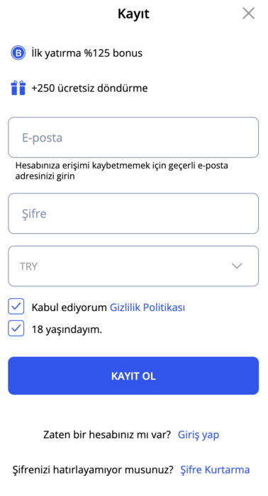 Glory casino kaydı